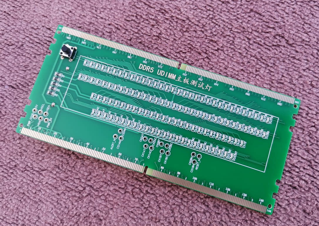 DDR5 with lamp tester LRDIMM server DDR5 UDIMM desktop computer notebook memory slot tester, memory test card Repair tools