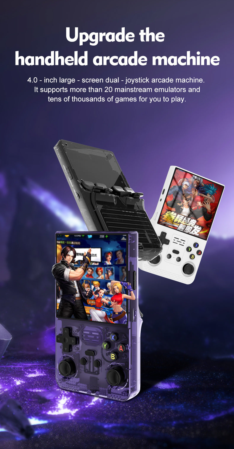 4" inch R39MAX IPS HD 64G 128G Linux Dual 3D joysticks RGB 3500mAh OTG rechargable games Handheld Game Player console