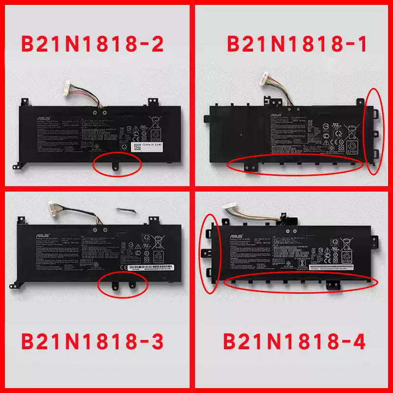 Genuine original Laptop battery for ASUS Vivobook  V5200E V5200J FL8850U X515E C21N1818-1 B21N1818-1 B21N1818-2 B21N1818-3 B21N1818-4 battery ASUS Laptop repair parts