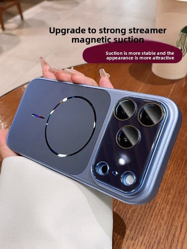 Streamer magnetic suction For iPhone 18promax mobile phone case New iPhone17 new color matte texture Strong magnetic adsorption 16pro with lens film All-inclusive 15 men's and women's cases Phone Accessories