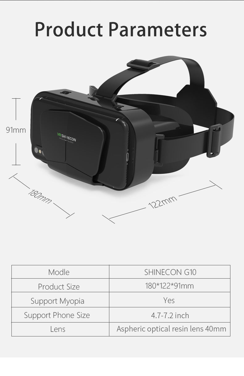 VR Thousand Magic VR Glasses G10 Virtual Reality Panoramic Large Screen Mobile Phone 3D Glasses