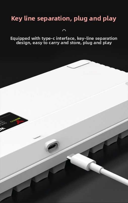 87-key true mechanical keyboard with mixed light RGB plug enhances the appearance level and is suitable for e-sports, office games and other uses