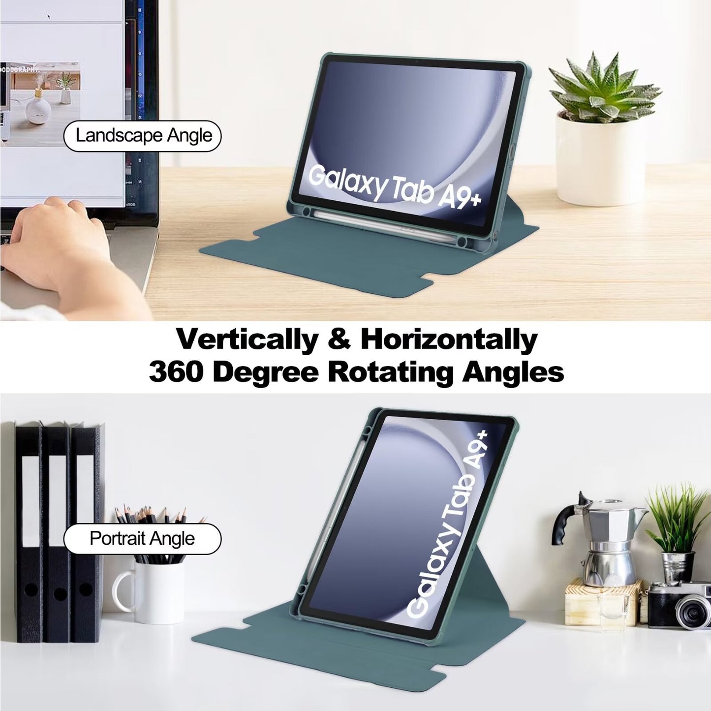 Suitable for Samsung tablet A9 + Bluetooth keyboard case X210/216B 360 ° rotating acrylic bracket protective Accessories