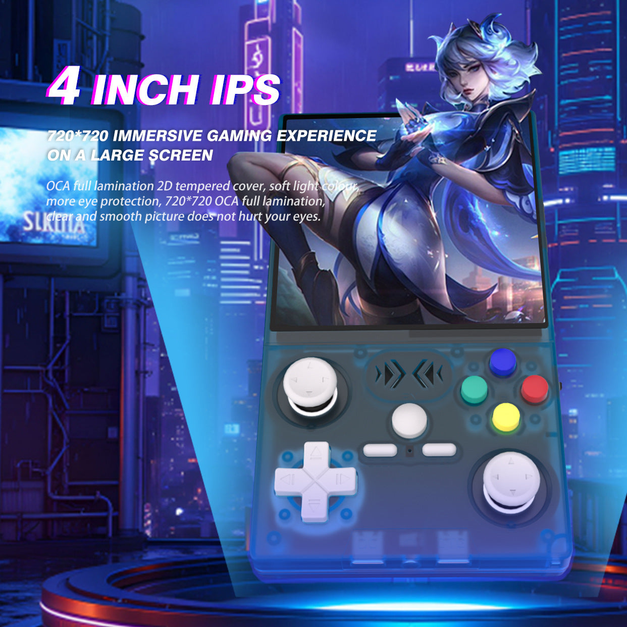 4.0 4" inch XF40V IPS HD Linux wifi 3D big joysticks RGB 4000mAh  rechargable PSP games Handheld  Player console