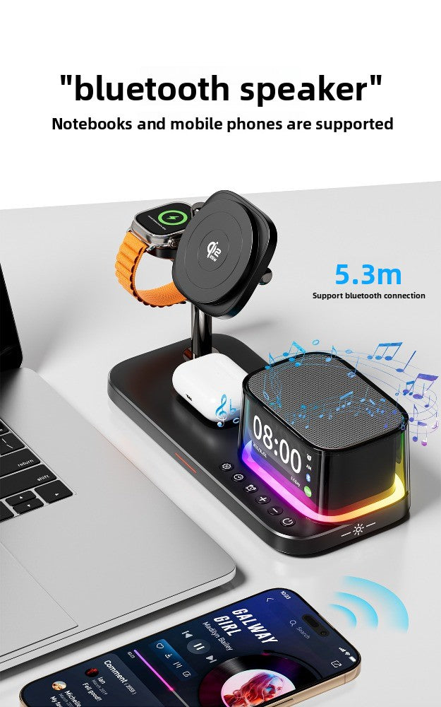 Qi2.2 Magnetic 3-in-1 wireless charger 25W is suitable for Apple mobile phone Bluetooth audio multi-function wireless charging