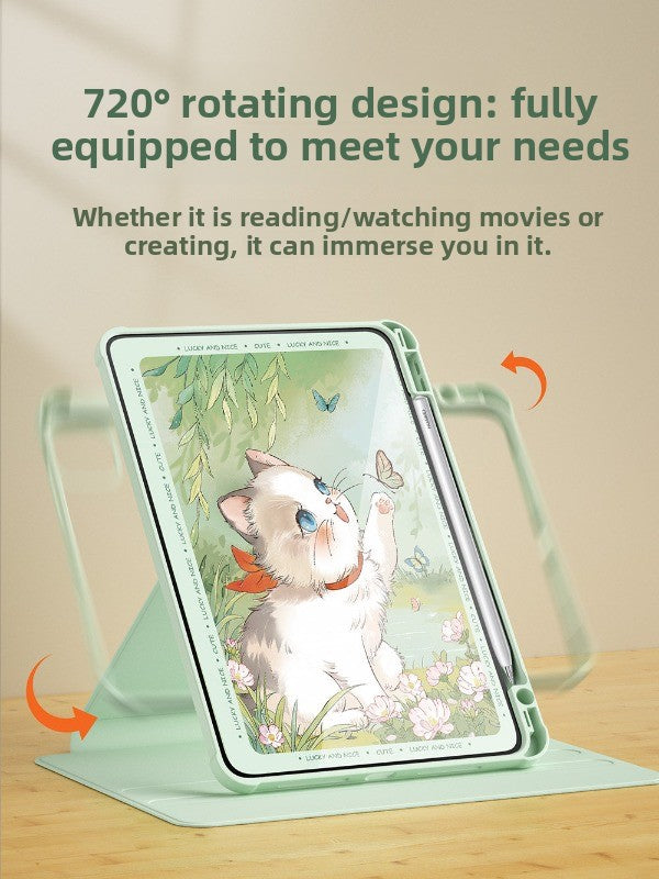 For Huawei Matepad11 protective case 2026 new air12 tablet case 115s with pen slot soft light se10.4/pro12.2 all-inclusive For Honor x9/10 Smart Edition Chunyi Cat Tablet Accessories