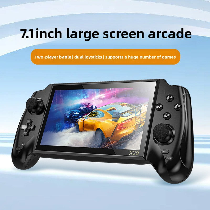 7" inch X20 IPS HD Dual joystick psp 4500mAh rechargable 2.4G Support wireless gamepad Linux games Handheld Game Player console GBA nostalgic retro NES game console FC