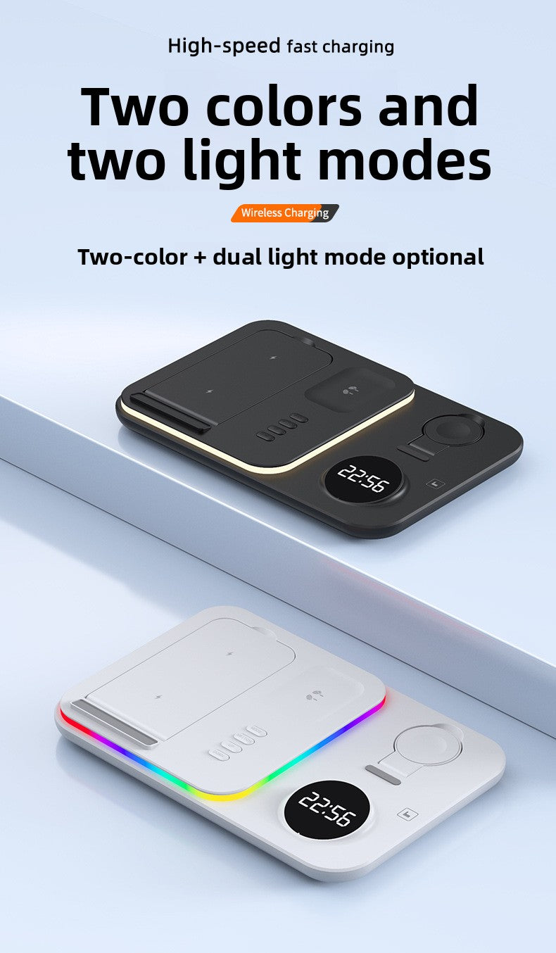 3-in-1 wireless charger, clock wireless charging 30W multi-function magnetic wireless charging