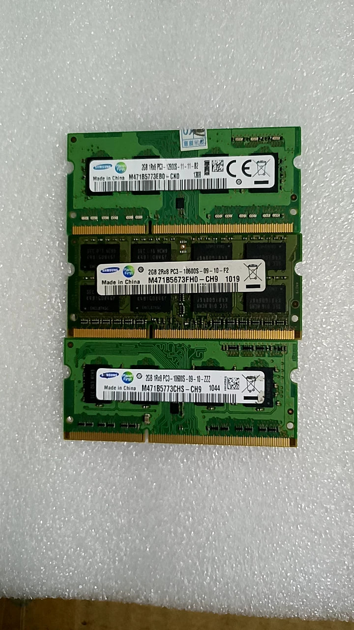 USED For Notebook Samsung Kingston Micron Hynix 3rd Gen Memory Stick DDR3 2G 4G 8G 8500 1333 1600  PC3L  Laptop RAM memory