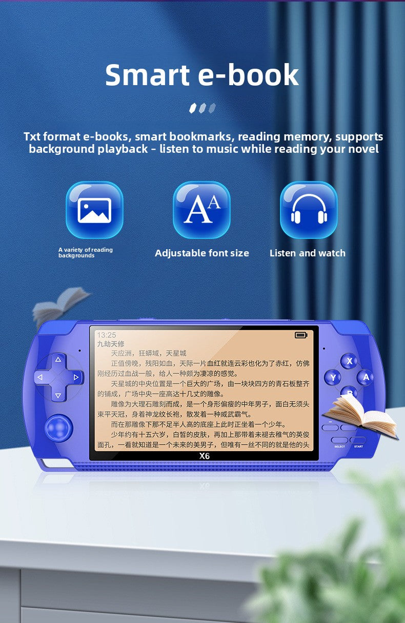 4.5" inch X6 IPS HD psp 1200mAh Type C rechargable 2.4G Support wireless gamepad games Handheld Game Player console GBA  NES