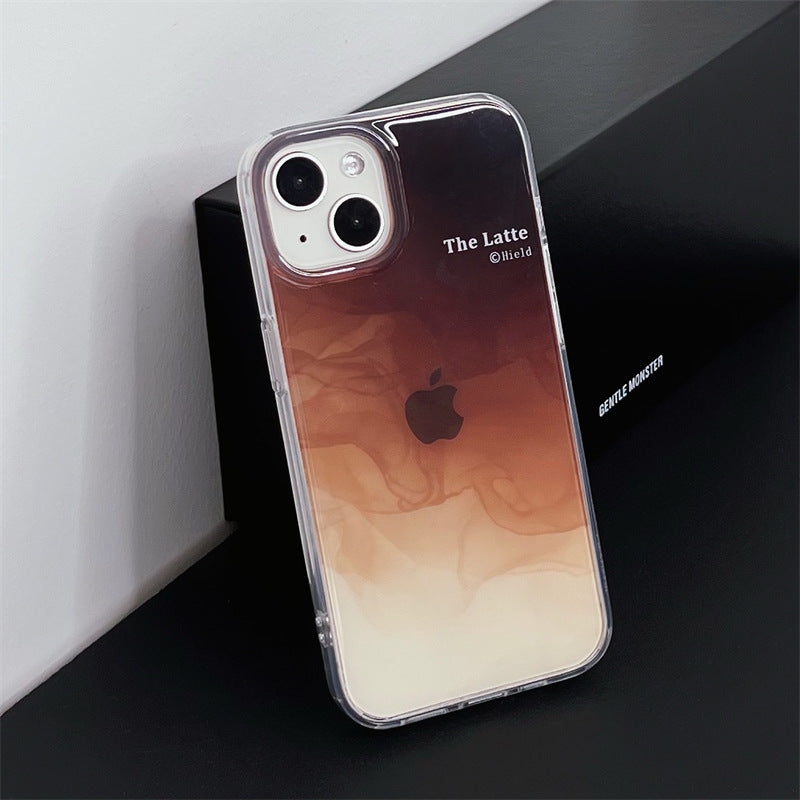 Accessories Premium sense semi-transparent ink smudge for iphone14Promax Apple 13 mobile phone case 11 couple 12 double layer