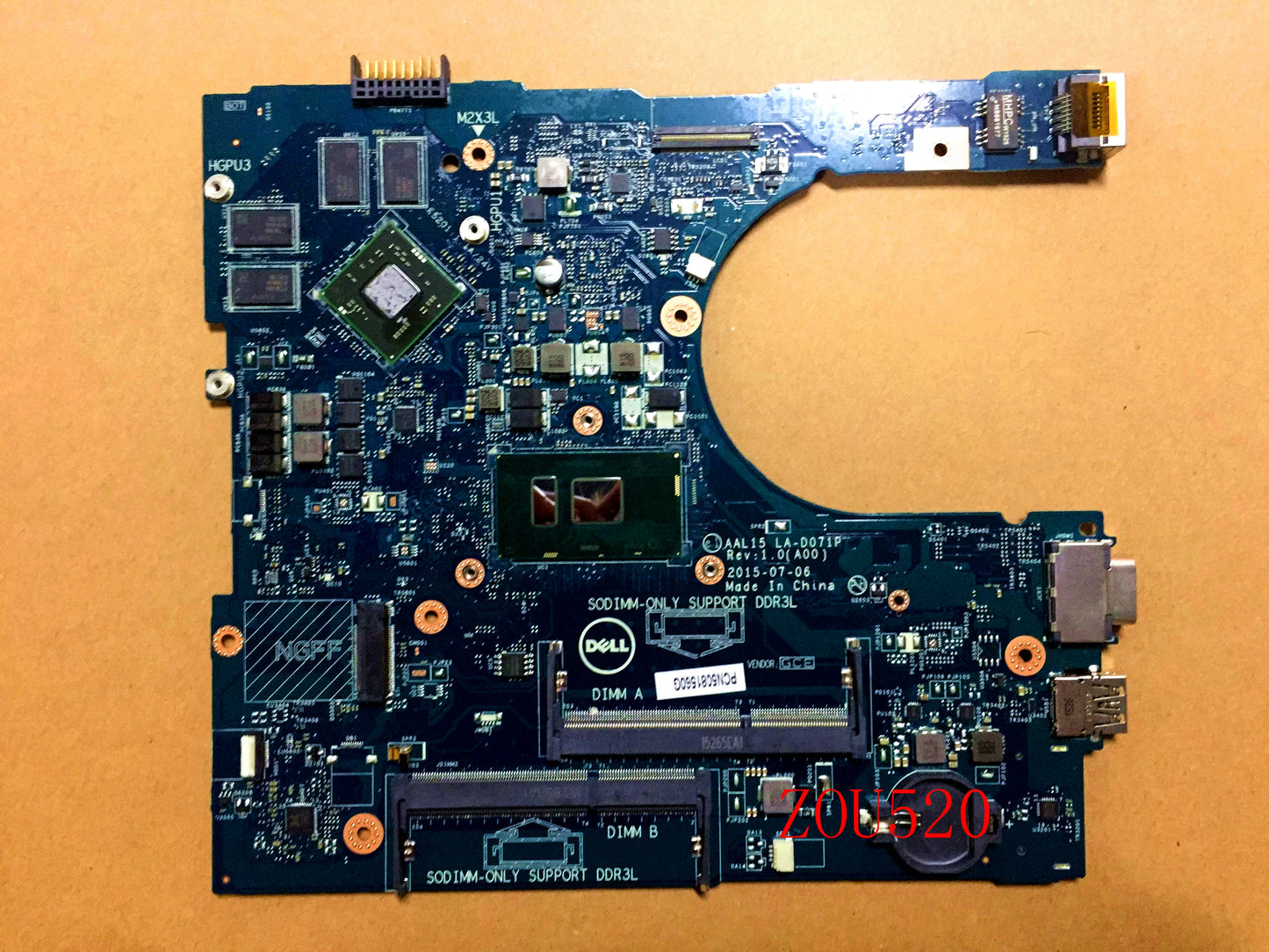 (Shipping fee not include) Dell  DELL5559  motherboard  system board  独立 CN-0677GT AAL15 LA-D071P