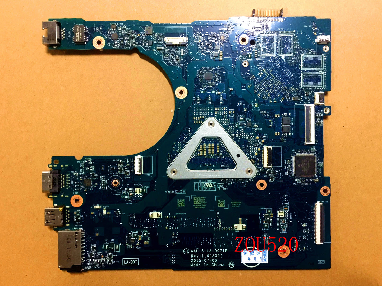 (Shipping fee not include) Dell  DELL5559  motherboard  system board  独立 CN-0677GT AAL15 LA-D071P