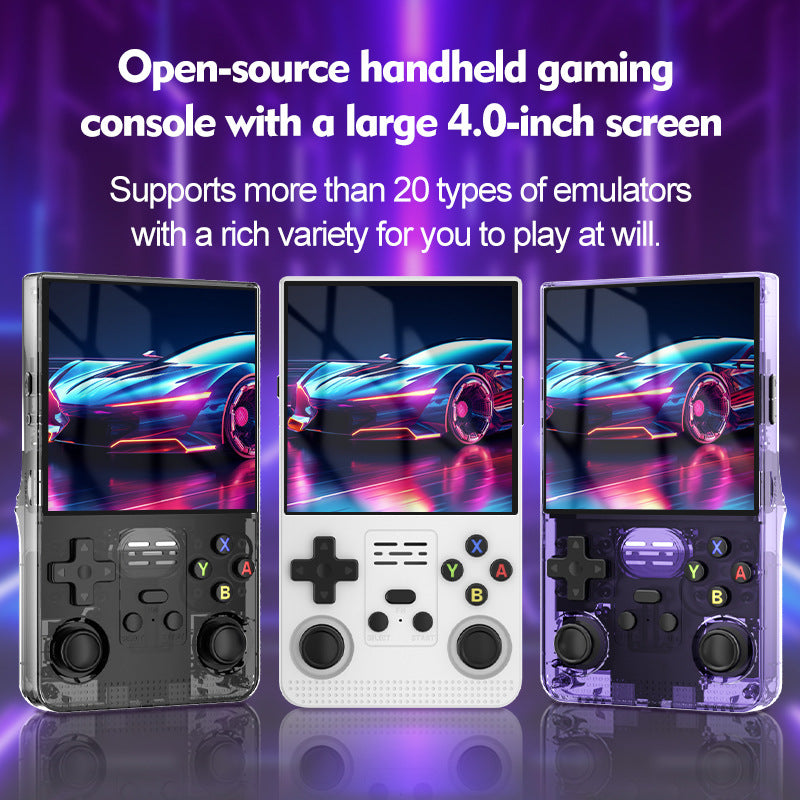 4" inch R39MAX IPS HD 64G 128G Linux Dual 3D joysticks RGB 3500mAh OTG rechargable games Handheld Game Player console