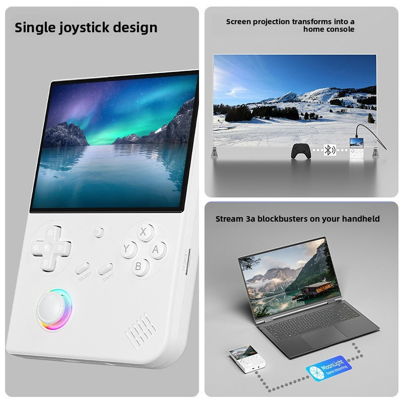 4" inch RG40XXV IPS HD RGB joystick 3200mAh rechargable Linux 64 Support screen projection games Handheld Game Player console ambient light retro portable handheld