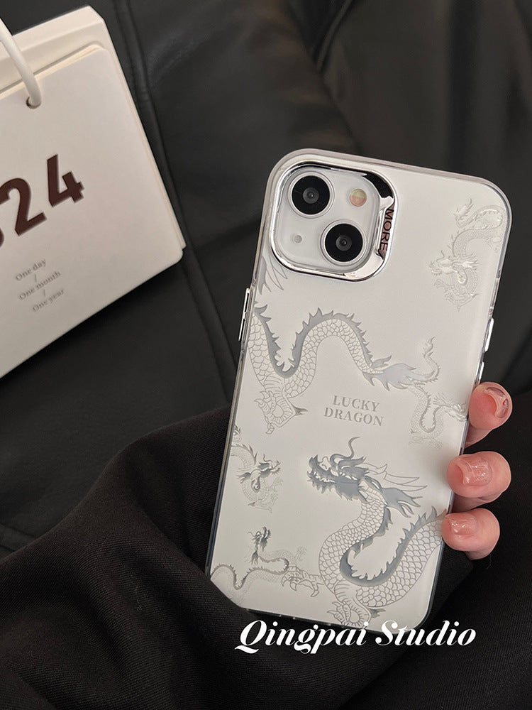 Accessories Guochao New Year's Laser Dragon for Apple 15promax mobile phone case iphone13 new 14pro women's 12