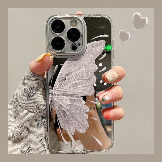 Accessories Superior sense beautiful mirror butterfly wings bracelet iphone14pro max mobile phone case apple 15 new