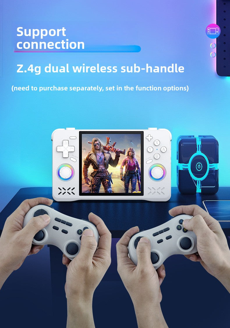 4" inch XF40H IPS HD RGB display WIFI Online match fight Linux Dual 3D joysticks RGB 4000mAh  rechargable supporting 2.4G wireless Gamepad connected games Handheld Game Player console