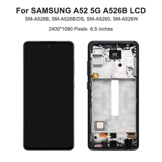 For Samsung A52 4G A525 LCD screen assembly with frame A5260 5G display assembly A52s screen with frame