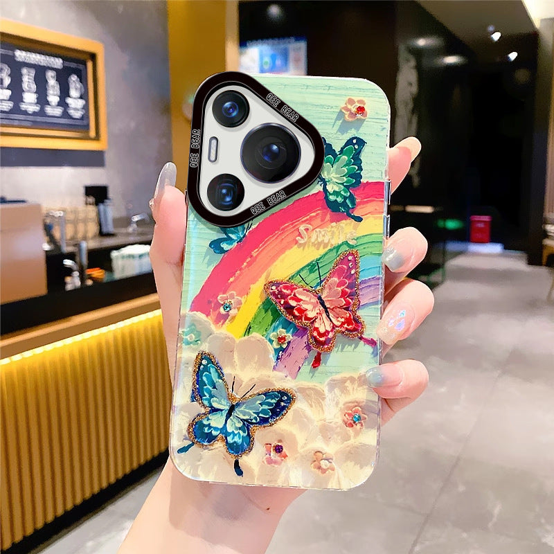 Accessories are suitable for Huawei Pura70 mobile phone case, new princess please make a fortune text Pura70pro protective case all-inclusive anti-proof