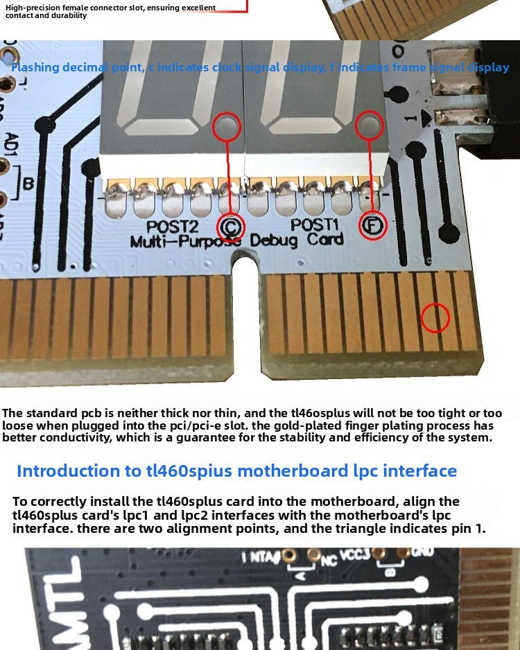 Motherboard diagnostic card Multipurpose debugging card Computer PCI E test card LPC DEBUG diagnostic card Automatic identification main board Laptop Mobile Phone Repair tools