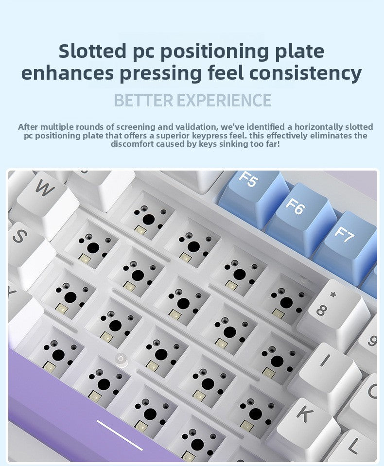 Y95 bluetooth three-mode mechanical keyboard customized wireless 98 with RGB wired gaming gasket computer peripherals