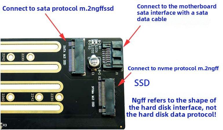 NVMe M.2 SSD to PCIe 3.0 4.0 x1, SATA M.2 SSD to SATA dual-purpose adapter card Repair Tools