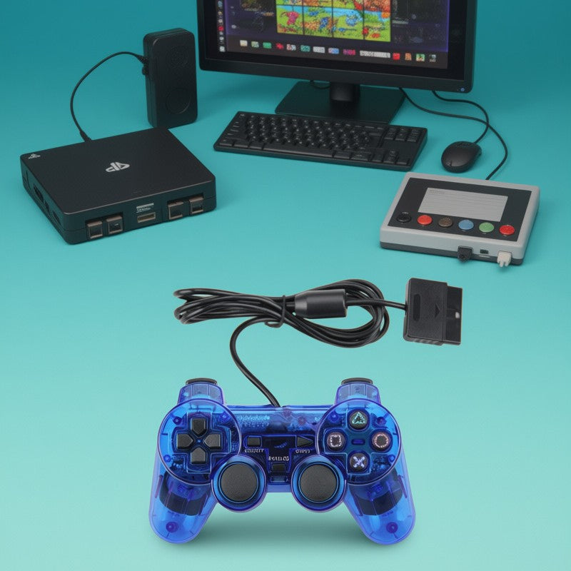 P2 wired gamepad USB connection computer with vibration function transparent spot wholesale pc