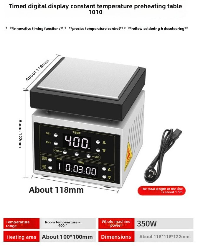 Constant temperature heating station, mobile phone repair, screen removal, LED lamp bead removal and soldering station, heating plate welding BGA preheating station