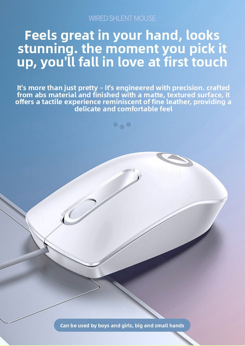 Silver Condor G9 office game wired mouse, pink weighted laptop accessories