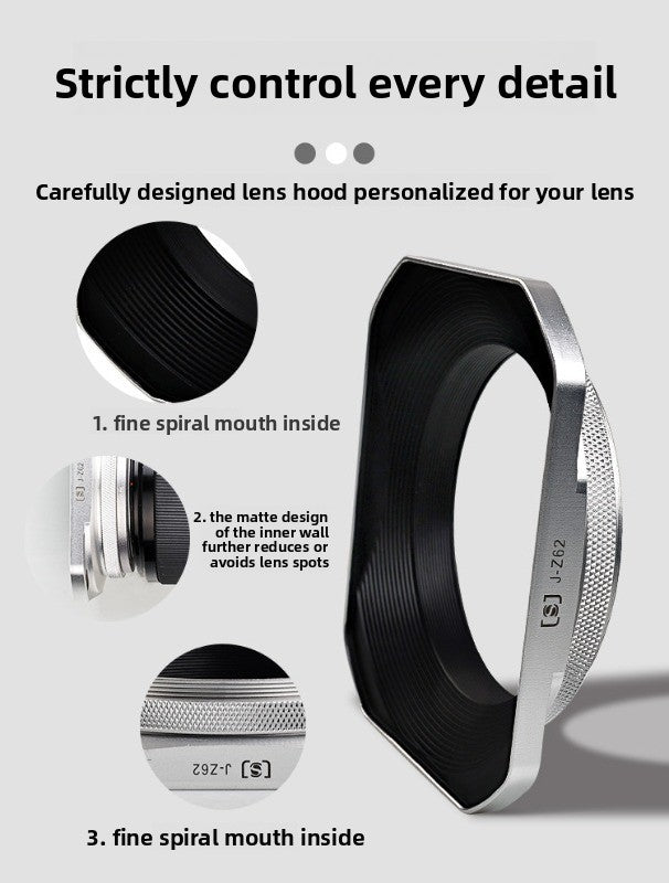 Square hood for Sigma 18-50/56 f1.4 Fuji 15-45/16 -50 lens 52/55/62 mm digital camera accessories