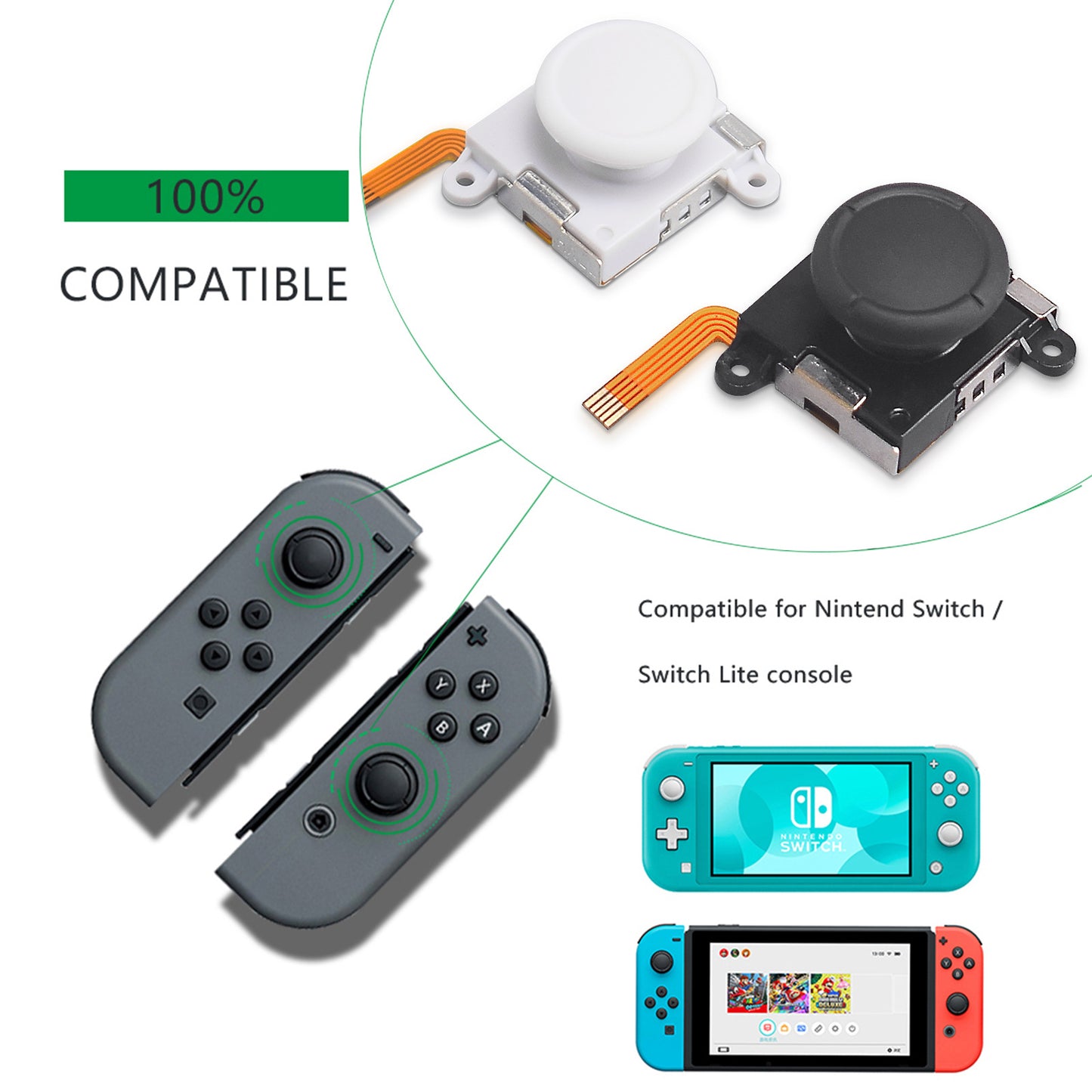 Switch joy con electromagnetic TMR joystick switch OLED handle Hall joystick 3D joystick