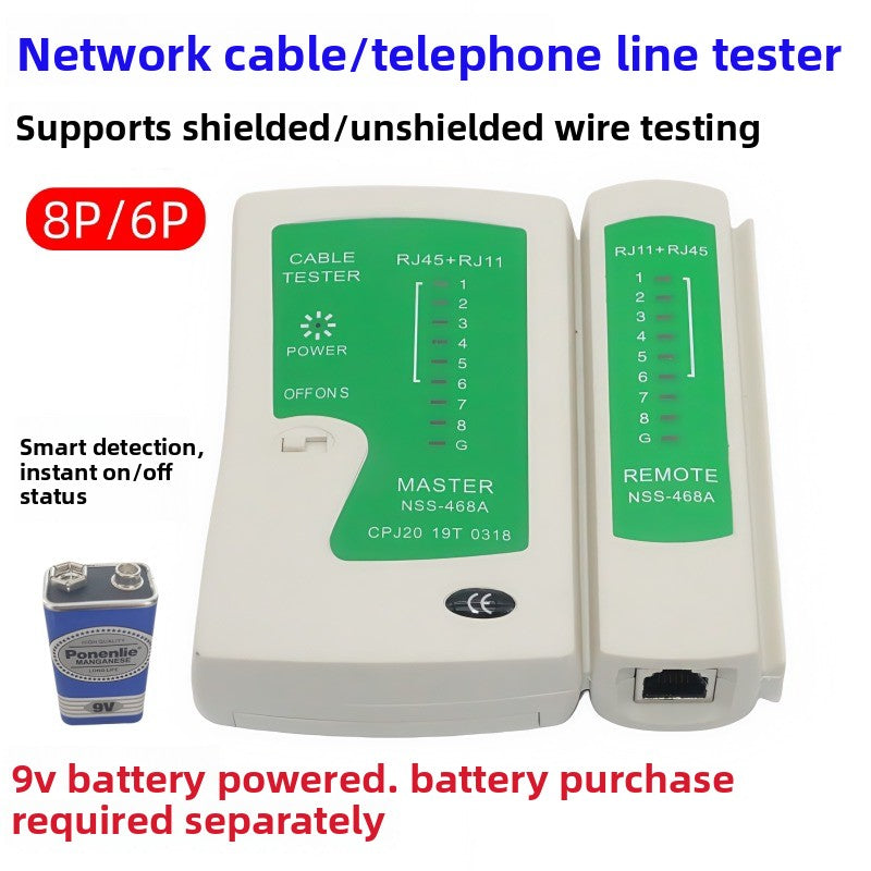 RJ45 RJ11 Cable Tester crystal head network cable tester multi-function line check RJ11 telephone detector line tester network line tester repair tools