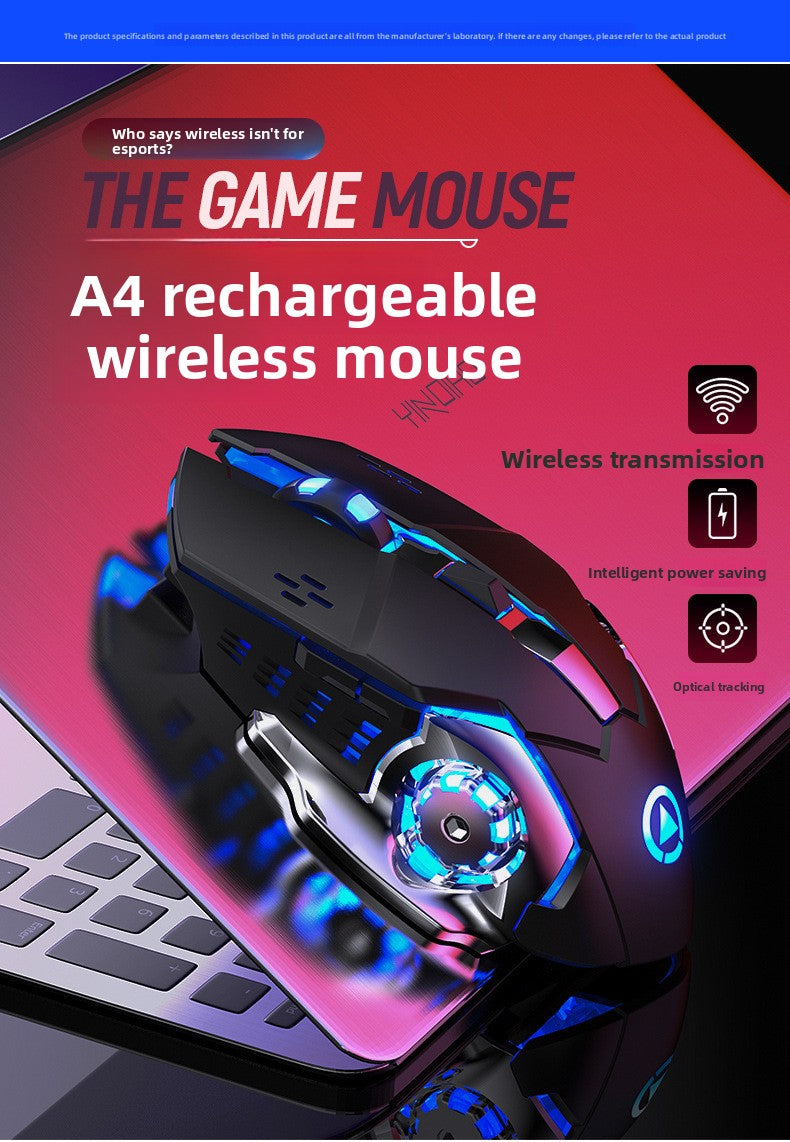 Silver Condor A4 rechargeable wireless mouse mute computer home office e-sports game
