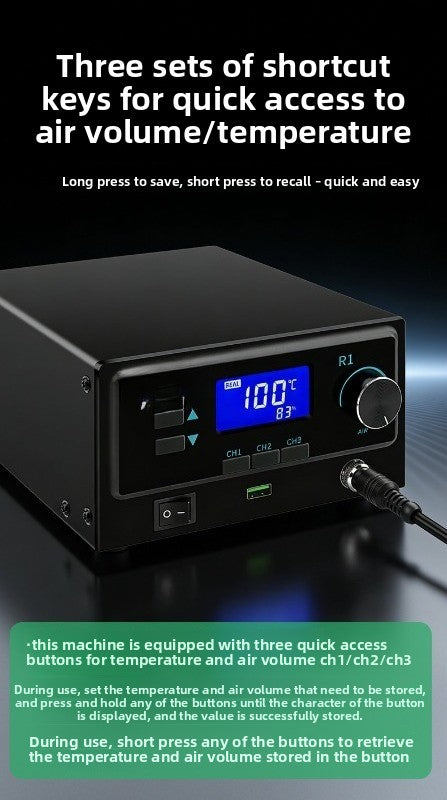 Welding table electric soldering iron hot air gun 2-in-1 mobile phone repair dismantling welding gun small high temperature solder 8586d phone laptop repair tools