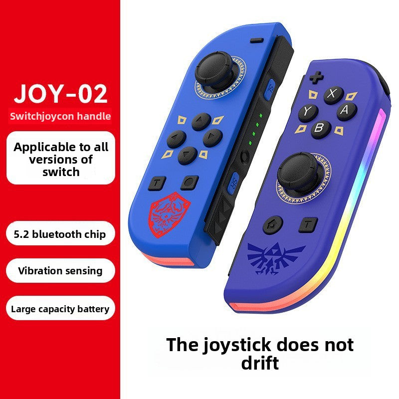 Switch joycon left and right gamepad colorful RGB light effect wake up 5.2 Bluetooth vibration somatosensory
