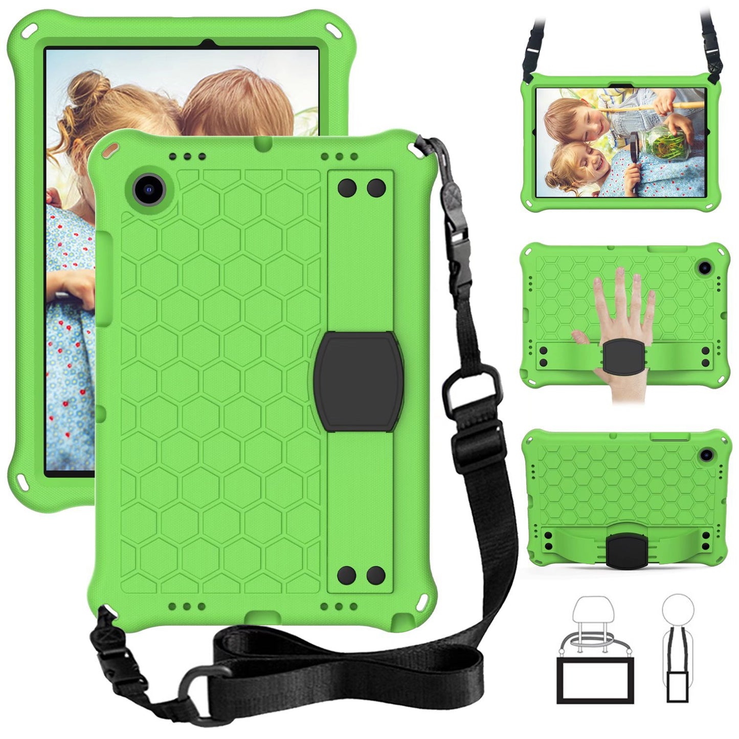 Applicable S6lite Samsung Tablet P610 Protective Case P619 Children's A7 Bracket EVA Anti-drop Case A8 Shoulder Strap protective Accessories