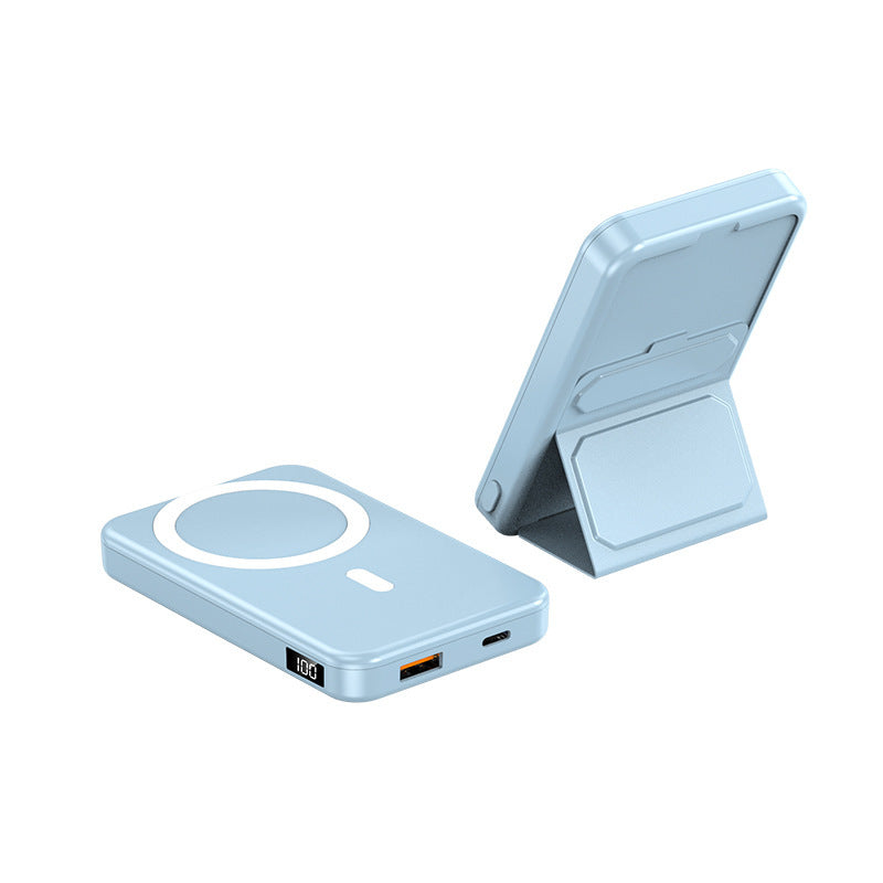 Magnetic fast charging power bank wireless with bracket mini mobile power supply