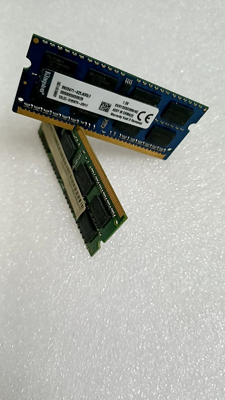USED For Notebook Samsung Kingston Micron Hynix 3rd Gen Memory Stick DDR3 2G 4G 8G 8500 1333 1600  PC3L  Laptop RAM memory