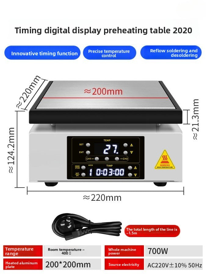 Constant temperature heating station, mobile phone repair, screen removal, LED lamp bead removal and soldering station, heating plate welding BGA preheating station