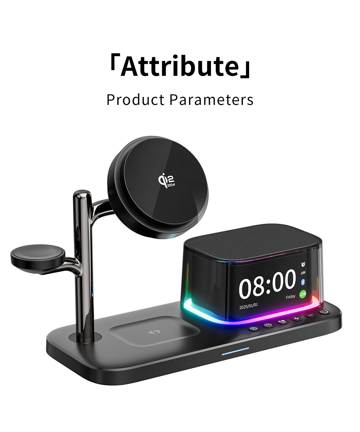qi2.2 25w wireless charger semiconductor refrigeration wireless charging 3-in-1 bluetooth speaker wireless charging