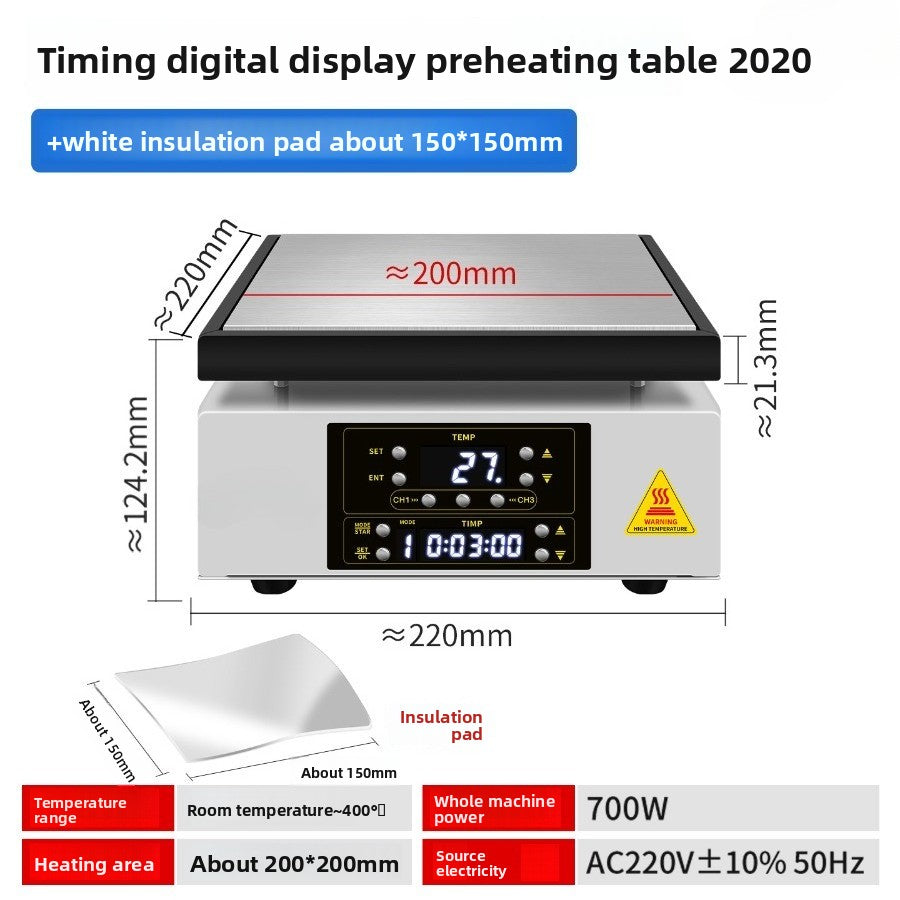 Constant temperature heating station, mobile phone repair, screen removal, LED lamp bead removal and soldering station, heating plate welding BGA preheating station