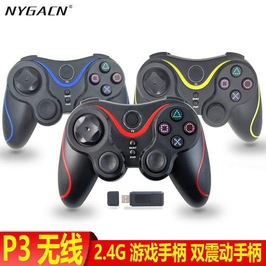 Nijia P3 wireless 2.4G game console handle PC computer P3 host special double vibration handle with receiver