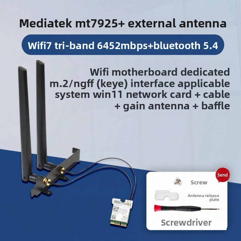 Wifi card for MT7922/MT7925/MT7902 WiFi6 WiFi6E MediaTek AW-XB604NF MT7921K MT7927 MT7922A22M MT7902 MT7925B22M RZ616 RZ608 RZ717 RZ608 0C011-00300100 0R5DHJ Wireless network interface card Bluetooth 5.4 Laptop Desktop AMD