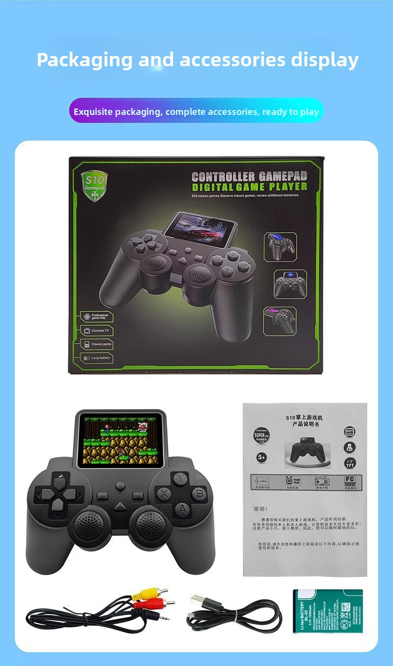 Handheld console 2in1 S10  520games HD 1020mAh type C rechargable games Handheld Game Player console
