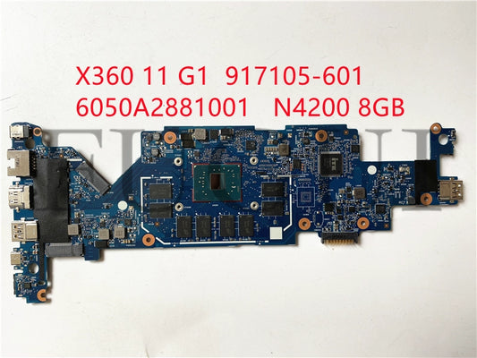 (Shipping fee not include)HP/ for惠普 X360 11 G1 6050A2881001 917105-601 N4200 8GB 4GB motherboard system board