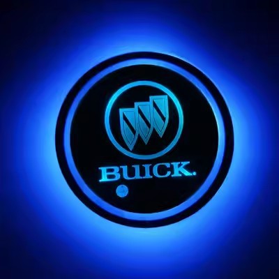 (Free shipping) Full brand Car LED light water coaster Colorful water coaster Car atmosphere light USB charging Non-slip mat