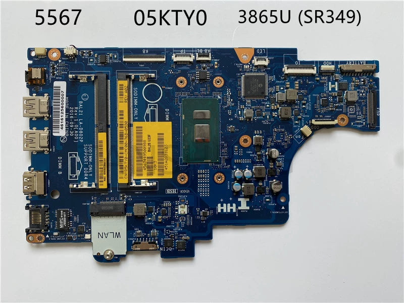 (Shipping fee not include)DELL  5567 0KY6H5 Pentium 4415U 05KTY0  LA-D802P  motherboard system board