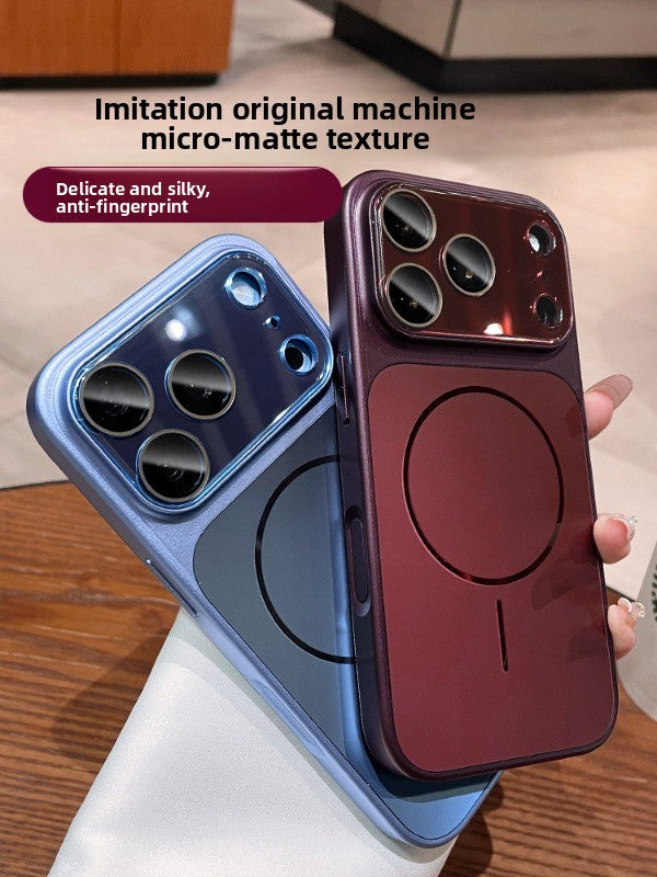 Streamer magnetic suction For iPhone 18promax mobile phone case New iPhone17 new color matte texture Strong magnetic adsorption 16pro with lens film All-inclusive 15 men's and women's cases Phone Accessories