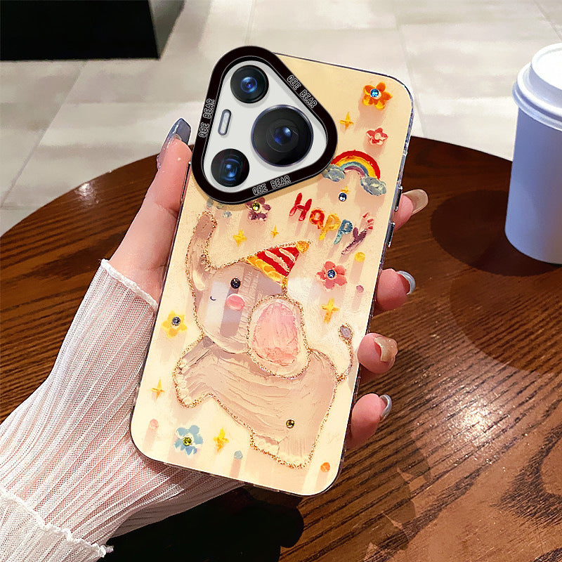 Accessories are suitable for Huawei Pura70 mobile phone case, new princess please make a fortune text Pura70pro protective case all-inclusive anti-proof